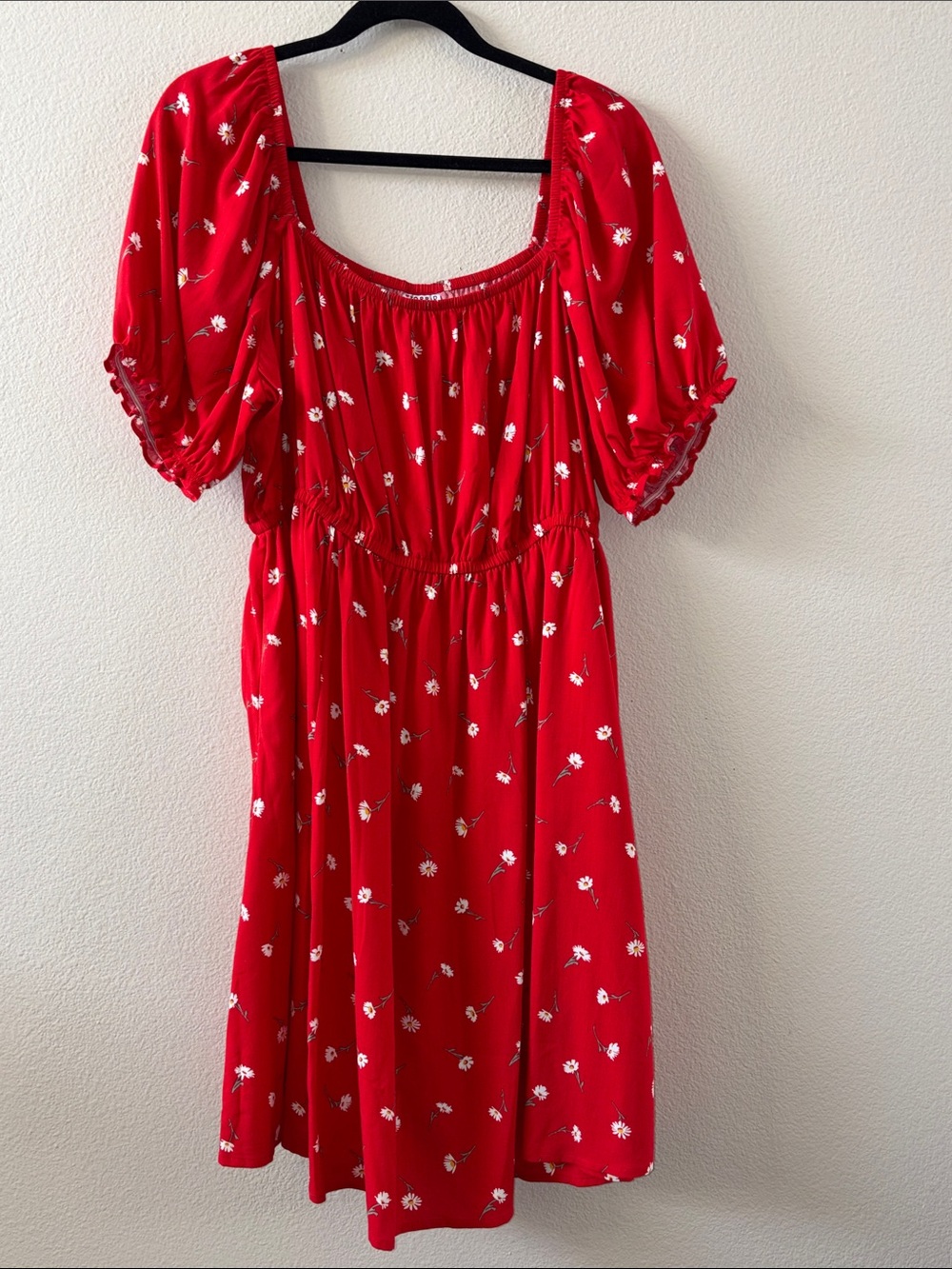 torrid Red Floral Elastic-Waist Dress